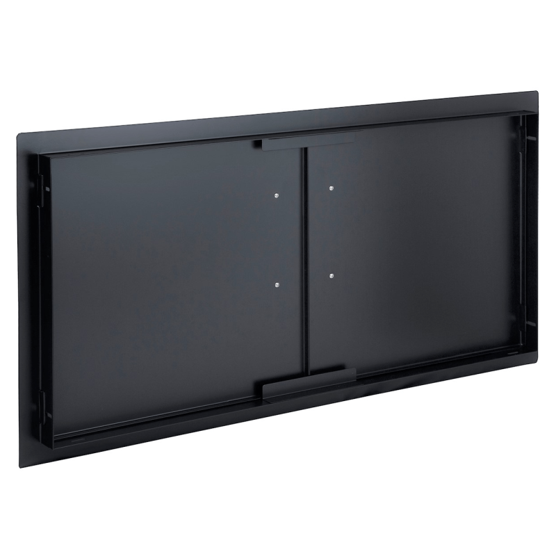 Puerta doble grande Negra