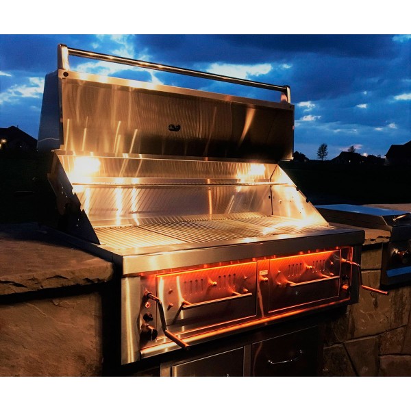 Barbacoa carbón y leña Encastrar Zona Dual Híbrida