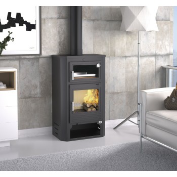 Estufa de leña con horno envolvente M-104 2
