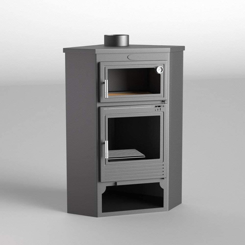 Estufa de leña con horno de rincón M-105 H