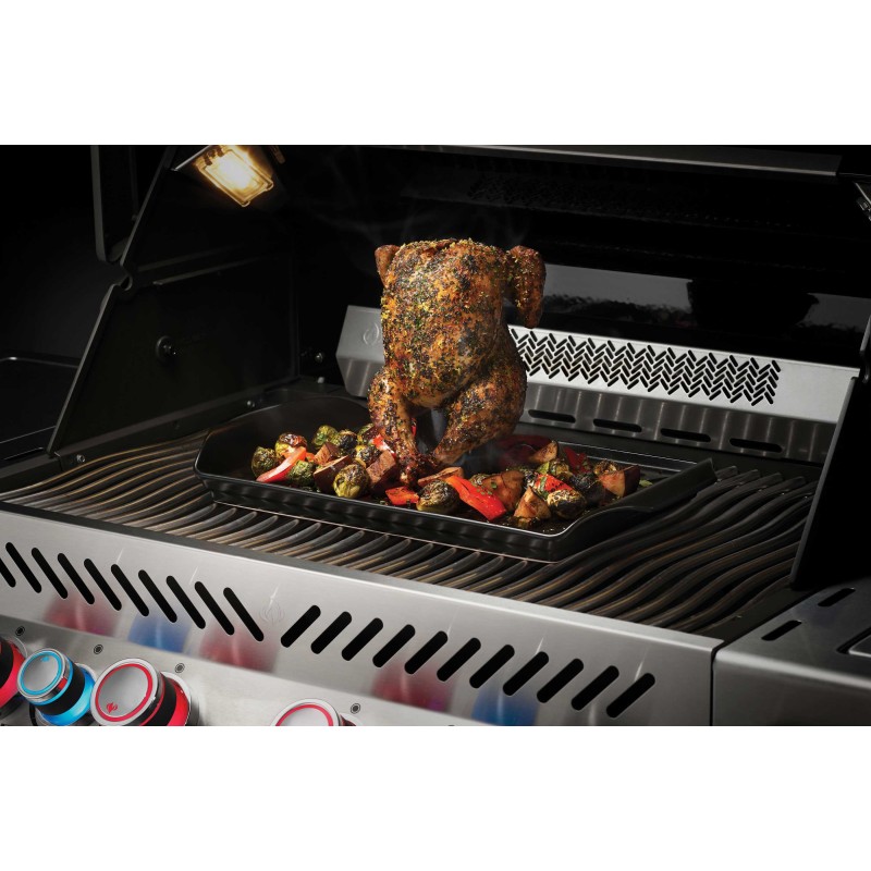 Plancha cerámica con soporte para pollo
