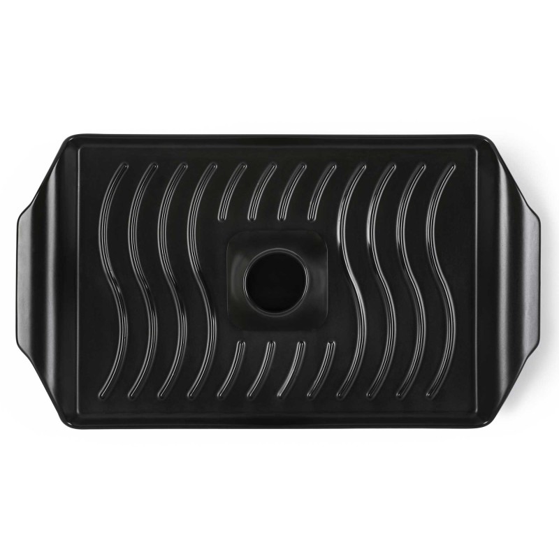 Plancha cerámica con soporte para pollo