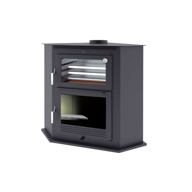 horno de leña con el interior de vermiculita.