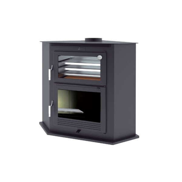 horno de leña con el interior de vermiculita.