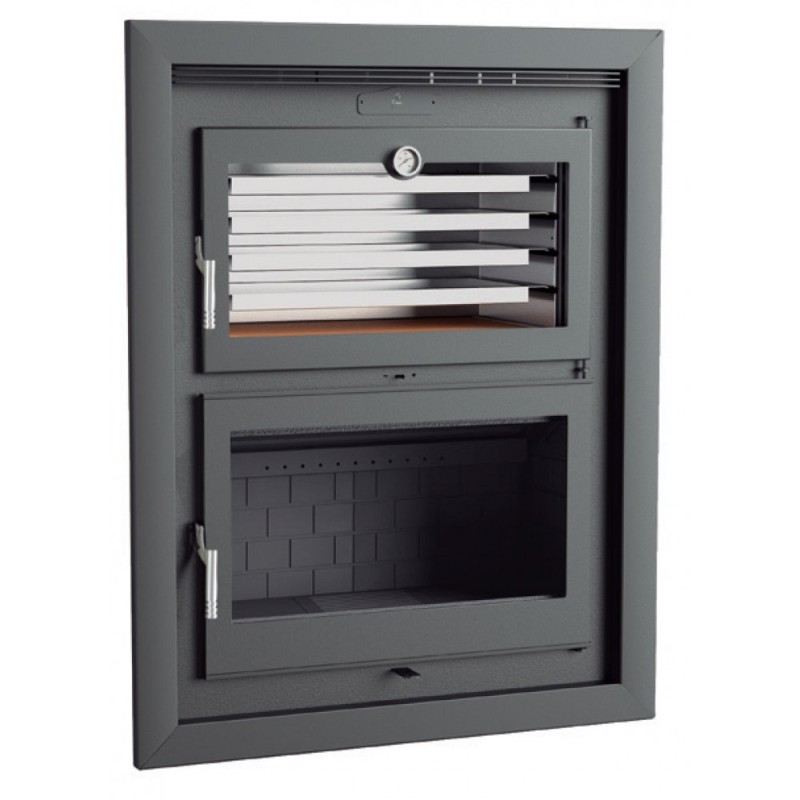 Horno de leña insertable con horno