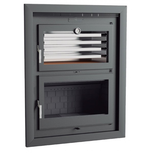 Horno de leña insertable con horno