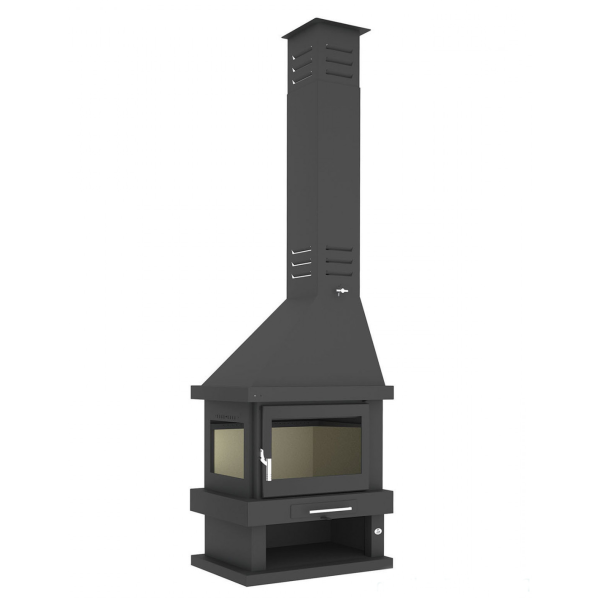 chimenea para rincón de leña