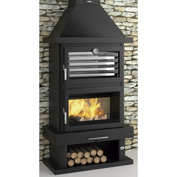 Chimenea de leña con horno C-200 H