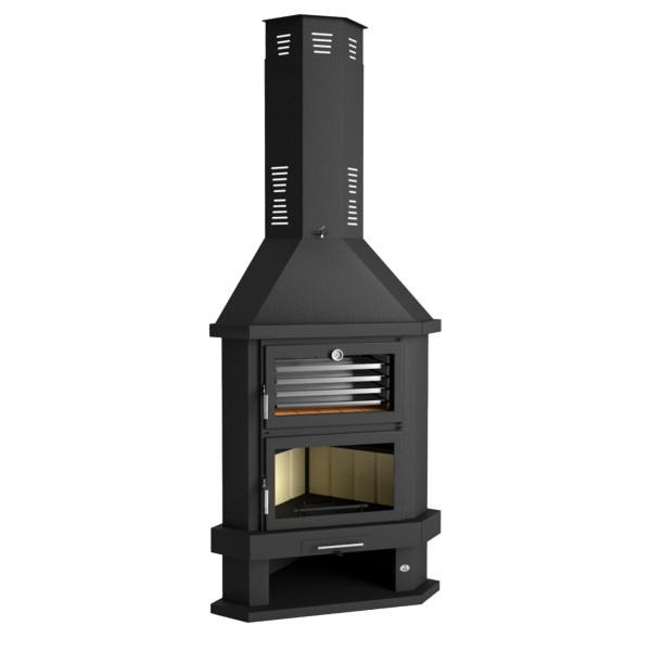 Chimenea con interior en vermiculita