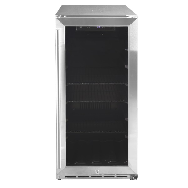 Nevera para exterior con puerta de cristal