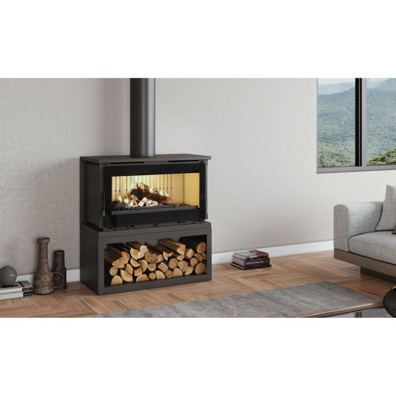 chimenea de leña grande