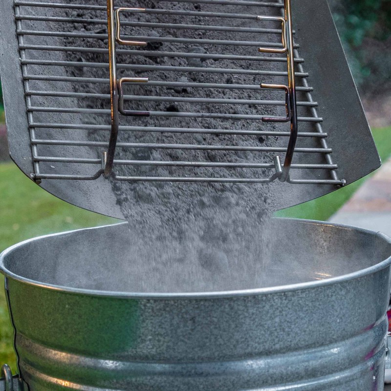 barbacoa de carbón fácil de limpiar