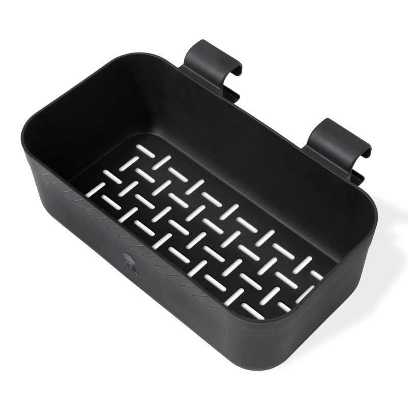 Weber Works Porta Salse E Spezie Per Piastre Serie SLATE - Lavabile In Lavastoviglie, Con Fori Di Drenaggio - Nero (3400105)