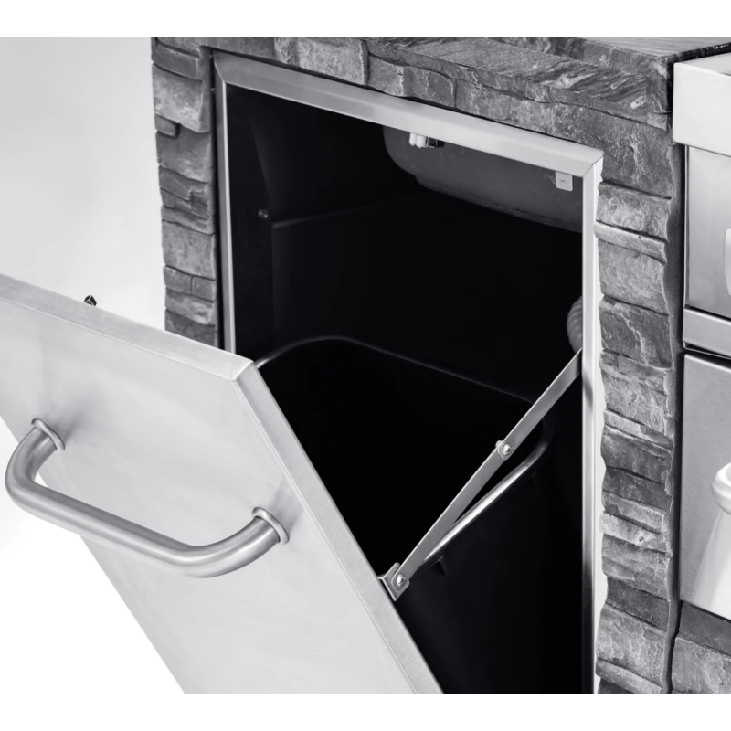 Cocina Exterior Acero Inoxidable y Piedra Alicante Maxim cajon fregadero