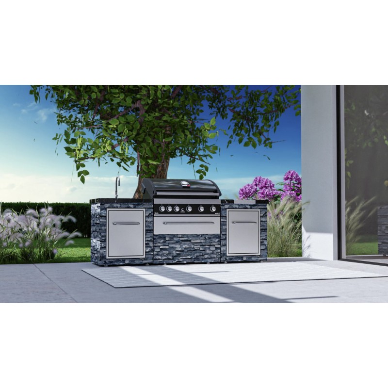 Cocina Exterior Acero Inoxidable y Piedra Alicante Maxim ambiente 2