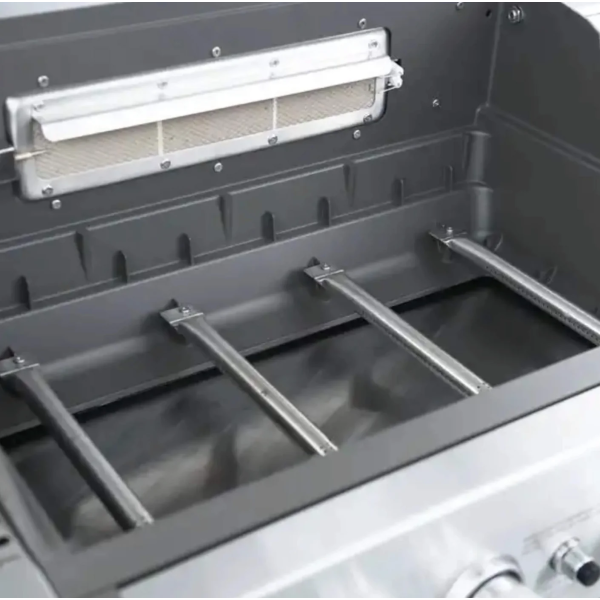Cocina Exterior Acero Inoxidable y Piedra Alicante Pro Inox. quemadores