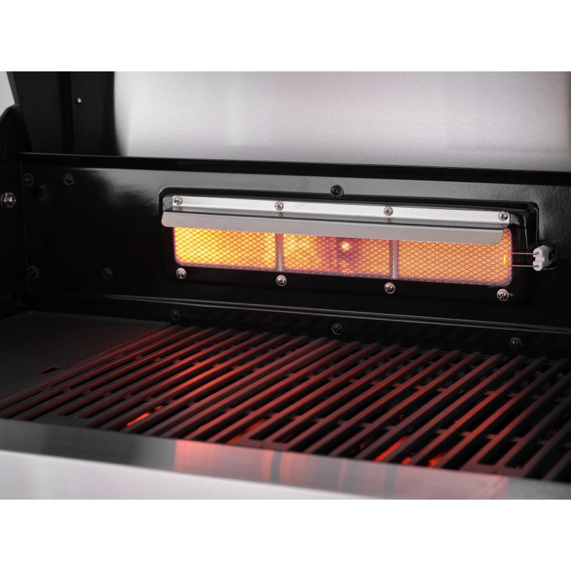 Cocina Exterior Acero Inoxidable y Piedra Alicante Pro Inox. quemador trasero