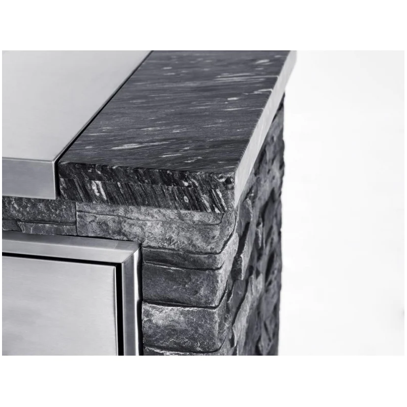 Cocina Exterior Acero Inoxidable y Piedra Alicante Pro Inox. puerta