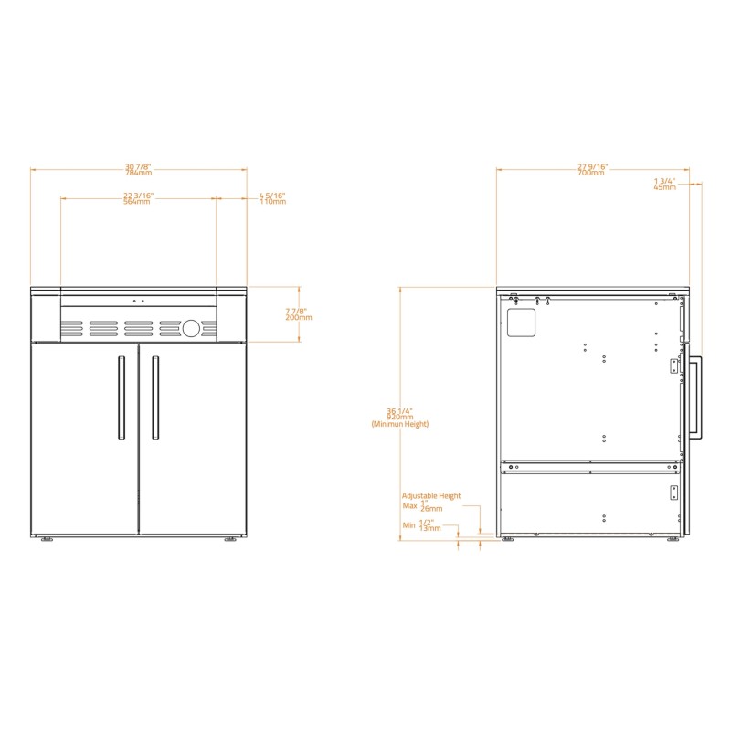 Módulo para Plancha 2 Quemadores Brabura