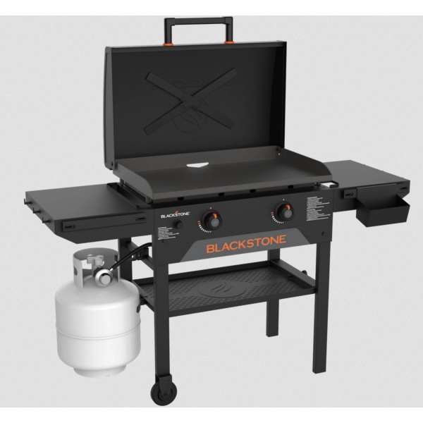Plancha de Gas 2 Quemadores con Tapa y Carro Blackstone