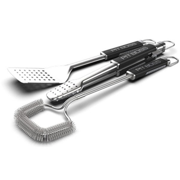Set de 3 Utensilios de Acero Inoxidable Pit Boss
