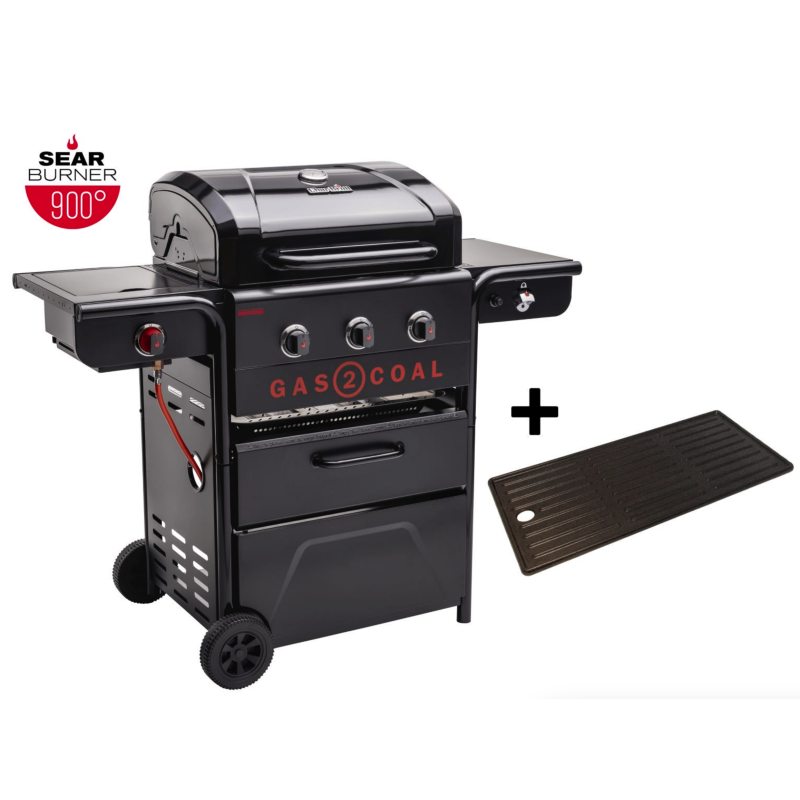 Barbacoa gas y carbón Gas2Coal Edición Especial de 3 Quemadores