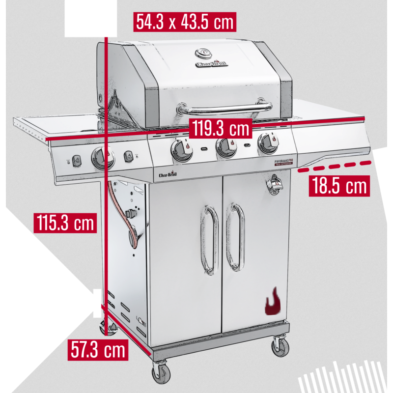 Barbacoa de gas Char-Broil Performance Pro S 3