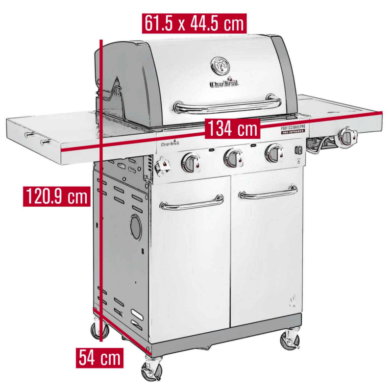 Barbacoa de gas Char-Broil Professional Pro S 3
