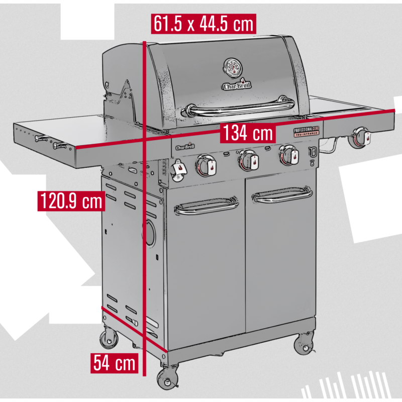 Barbacoa de gas Char-Broil Professional Core B 3