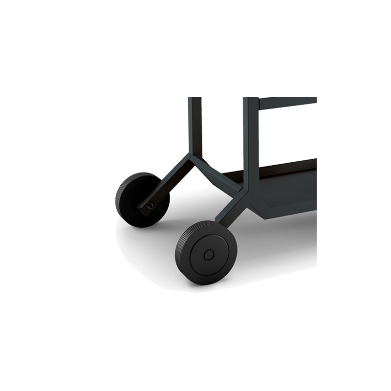 Mesa Rodante Acero Negro