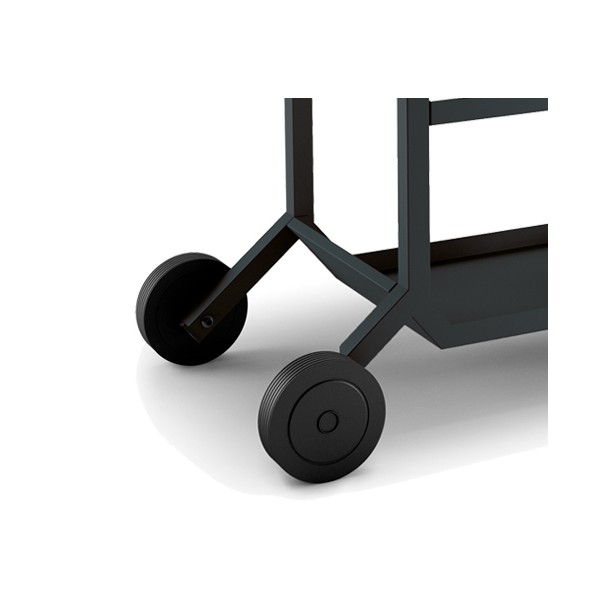 Mesa Rodante Acero Negro