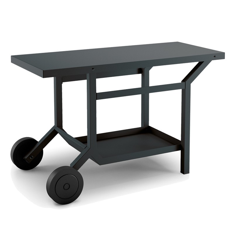 Mesa Rodante Acero Negro