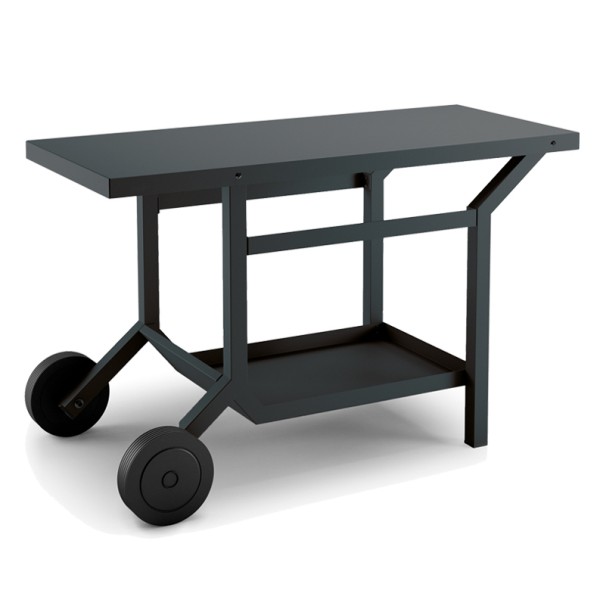 Mesa Rodante Acero Negro