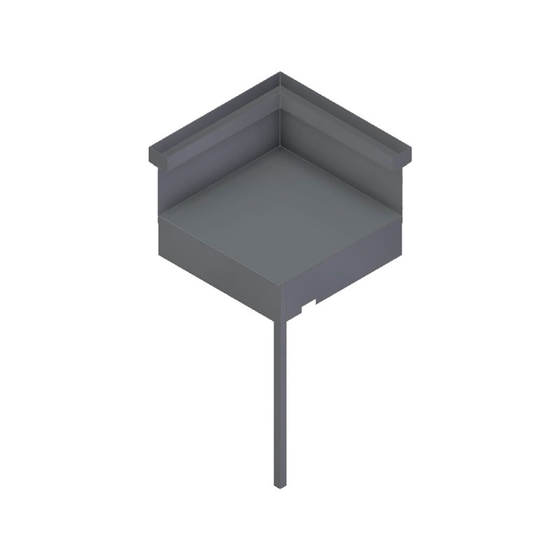 Soporte Angular de Acero Negro y Gris