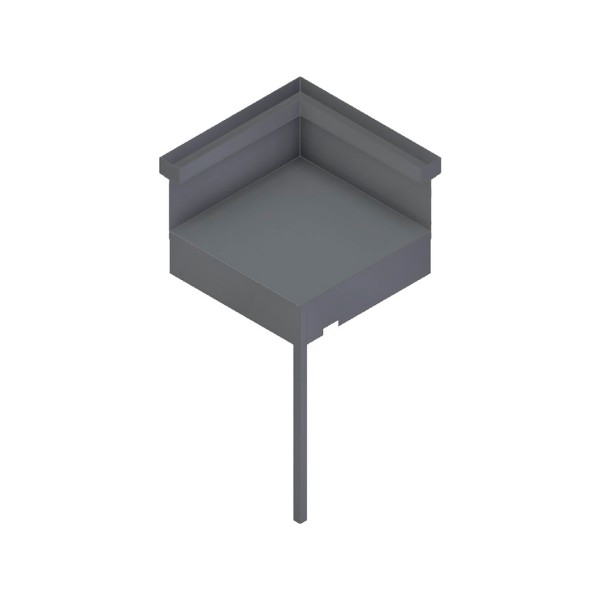 Soporte Angular de Acero Negro y Gris