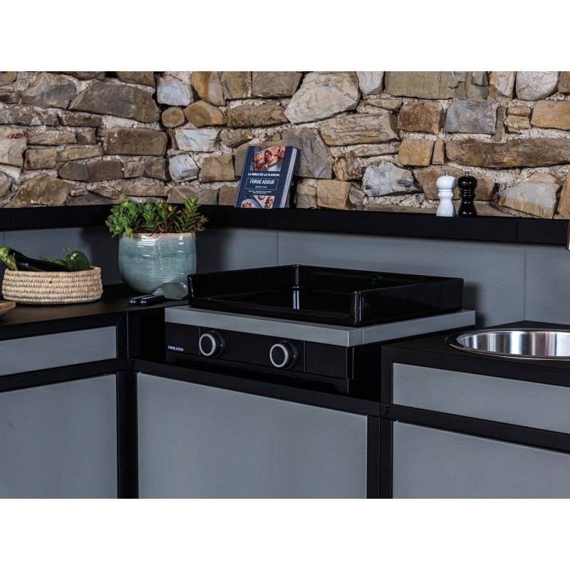 Soporte Angular de Acero Negro y Gris