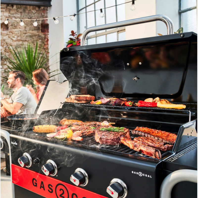 Barbacoa gas y carbón Gas2Coal 2.0 de 4 Quemadores