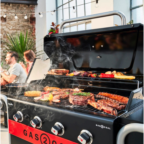 Barbacoa gas y carbón Gas2Coal 2.0 de 4 Quemadores
