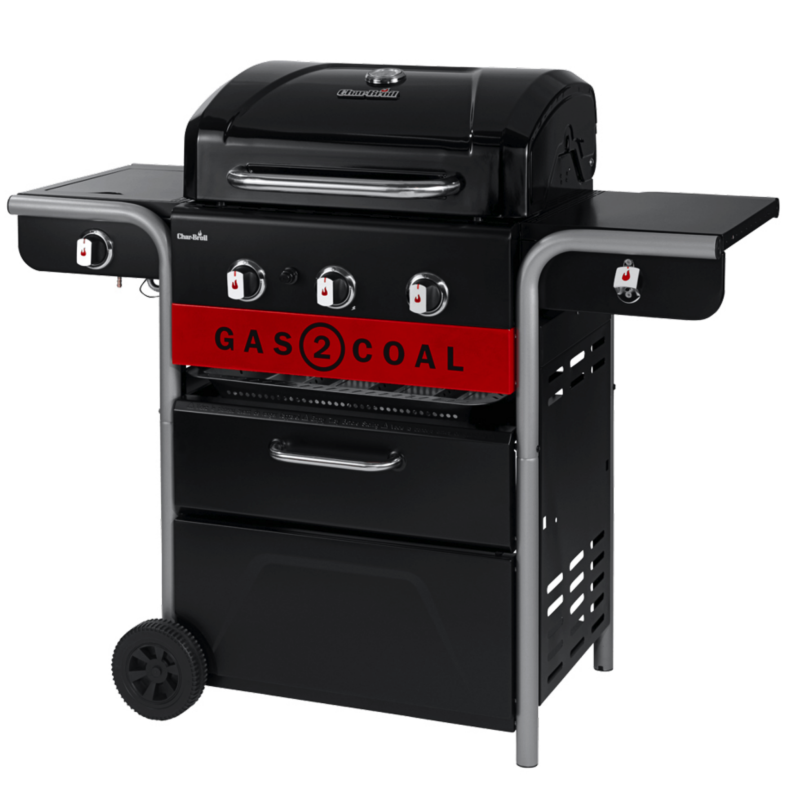 Barbacoa gas y carbón Gas2Coal 2.0 de 3 Quemadores