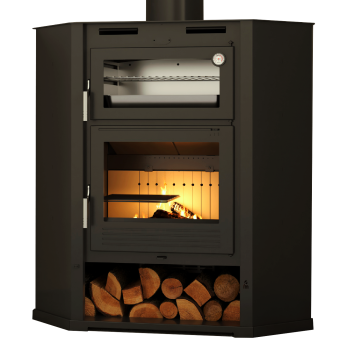Estufa de Leña Rincón con Horno Modelo M-107 RT