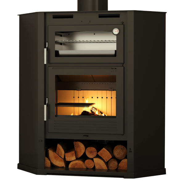 Estufa de Leña Rincón con Horno Modelo M-107 RT