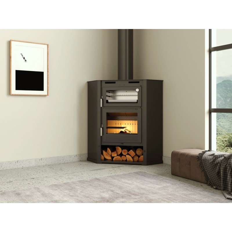 Estufa de Leña Rincón con Horno Modelo M-107 RT