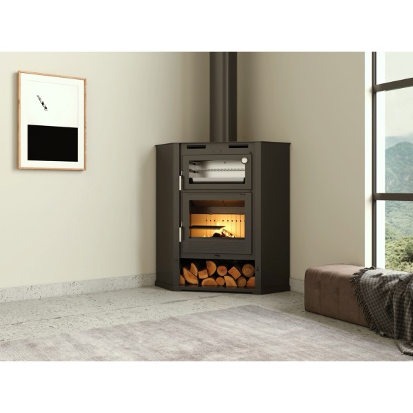 Estufa de Leña Rincón con Horno Modelo M-107 RT