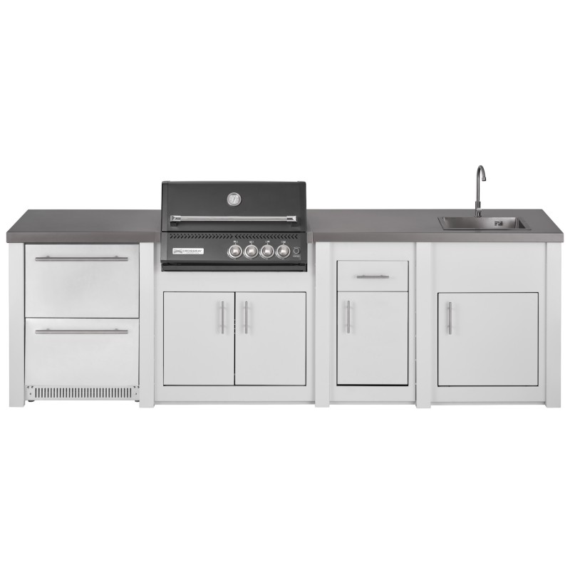 Cocina Exterior Grandpro Serie Alu White Crossray Black Pack 3