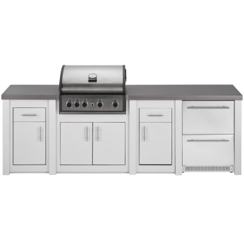 Cocina Exterior Grandpro Serie Alu White Pro Elite Pack 4