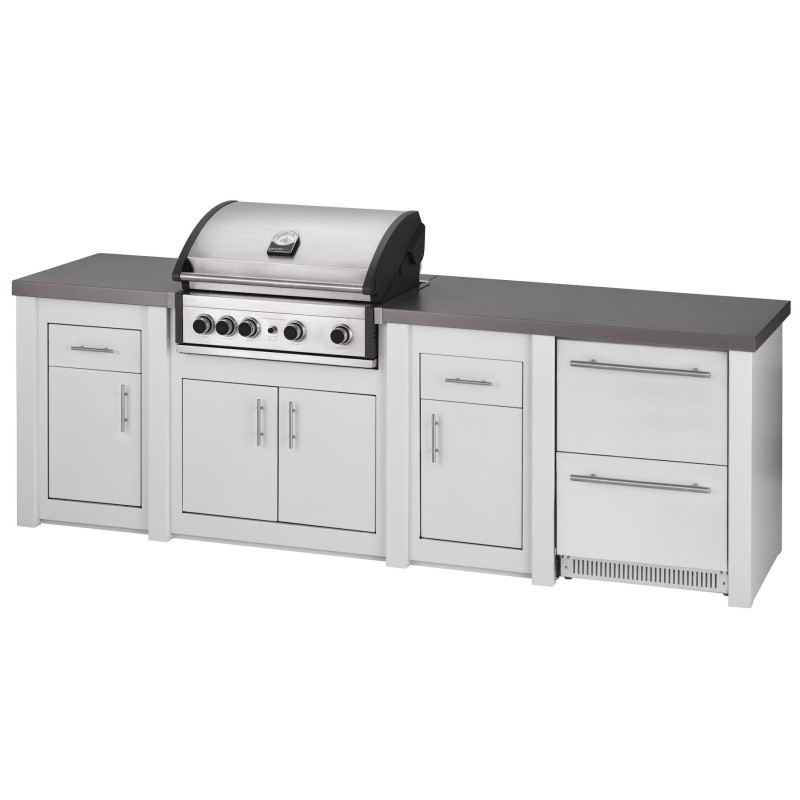 Cocina Exterior Grandpro Serie Alu White Pro Elite Pack 4