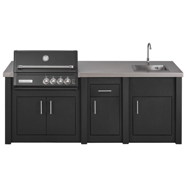 Cocina Exterior Grandpro Serie Alu Graphite Crossray Black Pack 1
