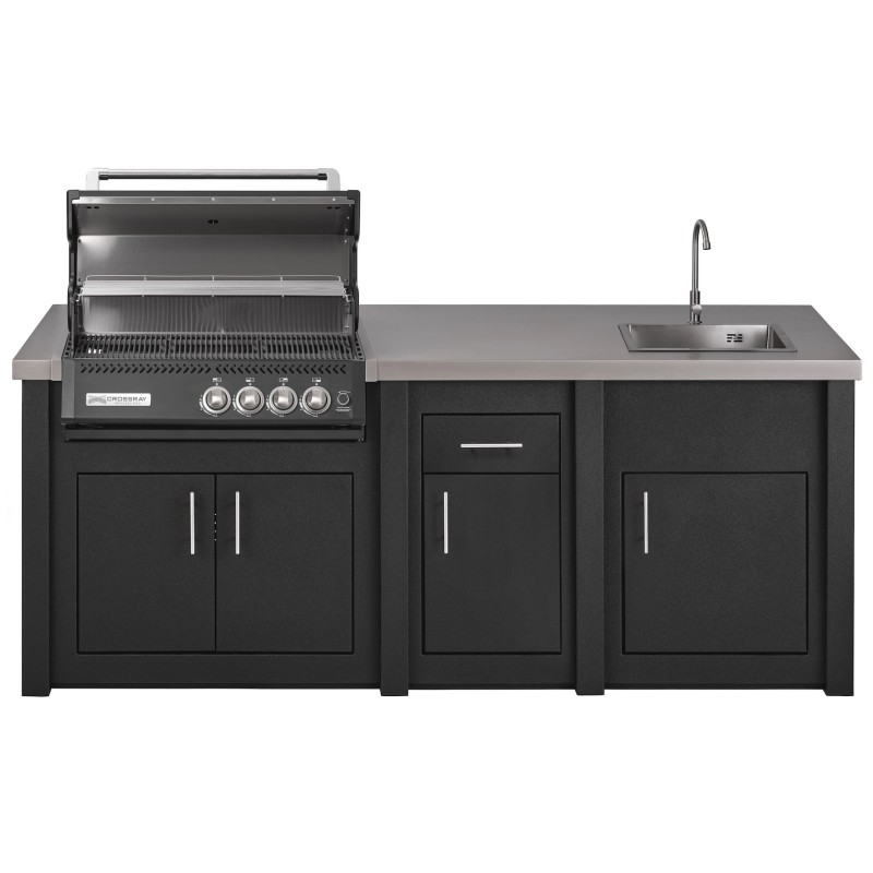 Cocina Exterior Grandpro Serie Alu Graphite Crossray Black Pack 1