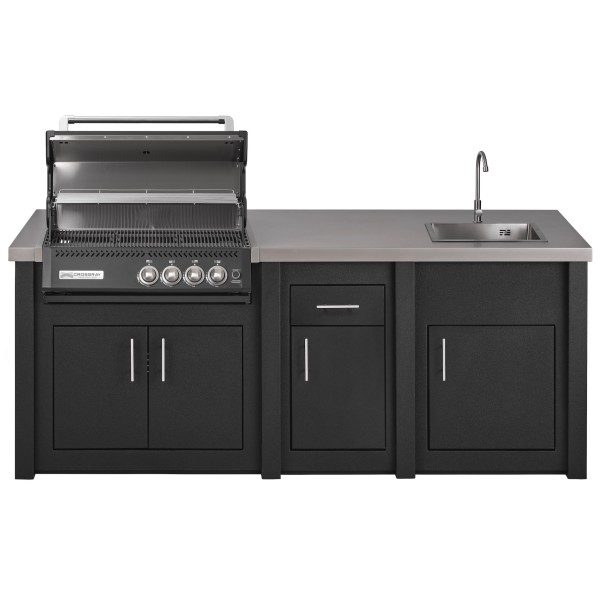 Cocina Exterior Grandpro Serie Alu Graphite Crossray Black Pack 1