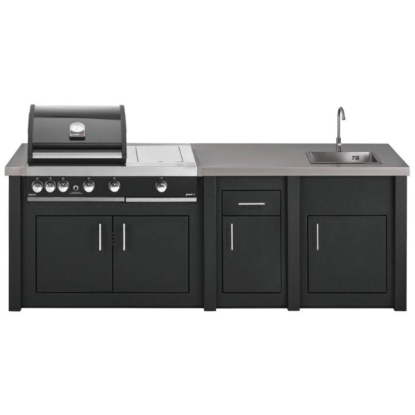 Cocina Exterior Grandpro Serie Alu Graphite Premium Plus Pack 1